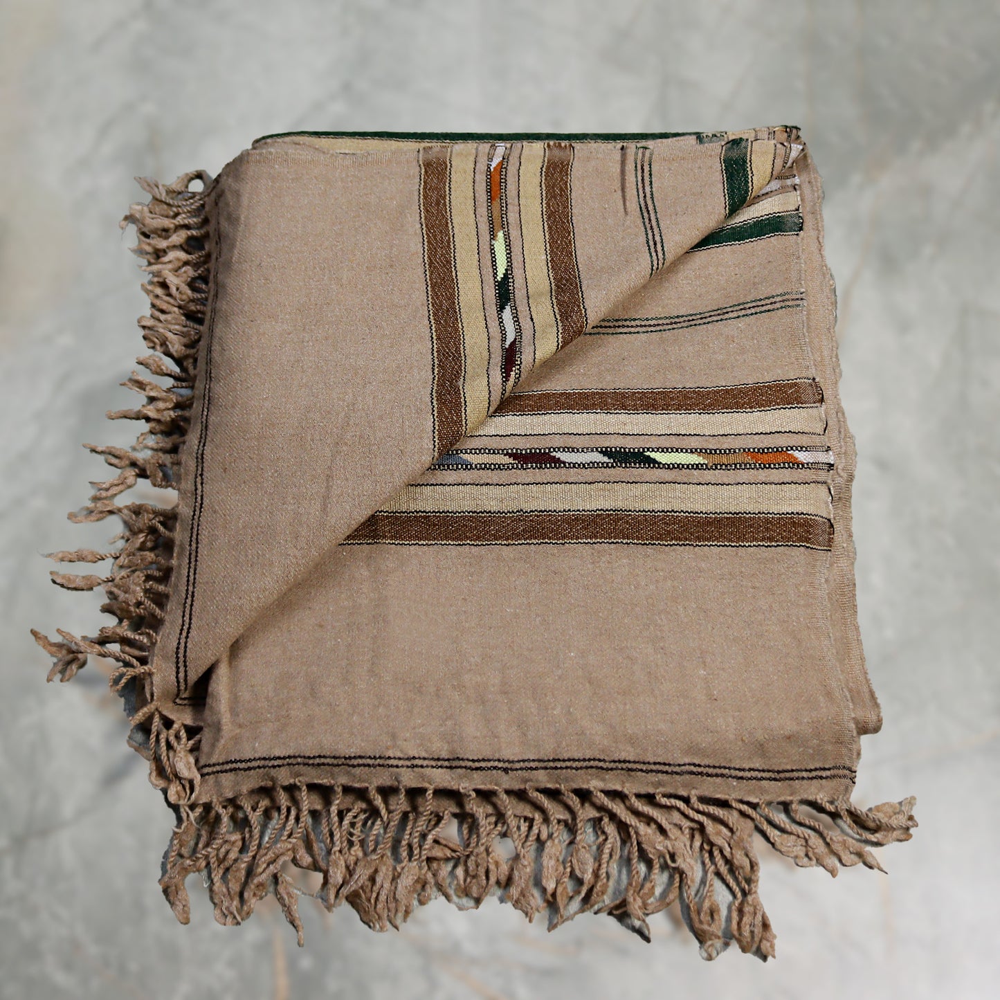 Angora Swati Handmade Shawl Brown Sada