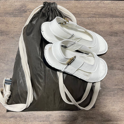 2 In 1  Hajj & Umrah Combo, Drawstring Bag + Haj Umrah Premium Slippers .