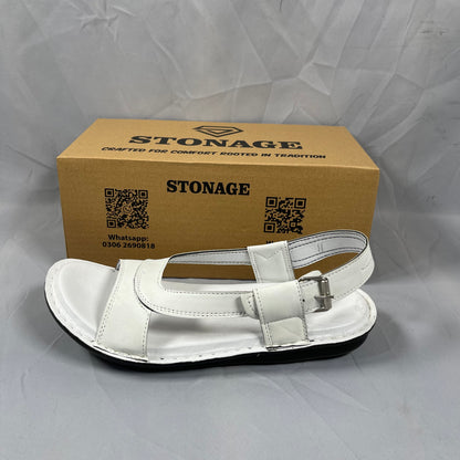 Hajj & Umrah Special Slippers, (Handmade, Anti slip, All Day Comfort) White Color