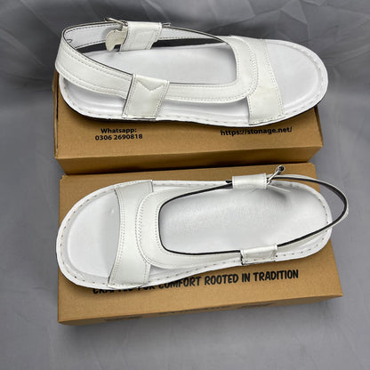 Hajj & Umrah Special Slippers, (Handmade, Anti slip, All Day Comfort) White Color