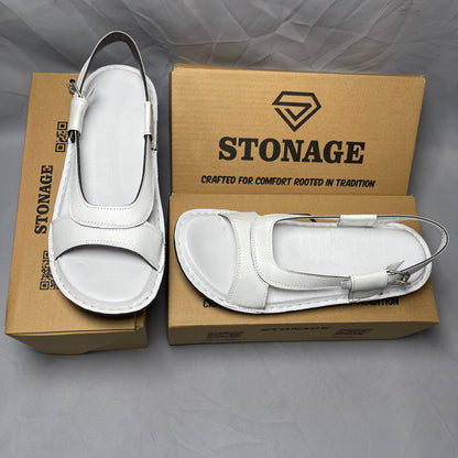 Hajj & Umrah Special Slippers, (Handmade, Anti slip, All Day Comfort) White Color