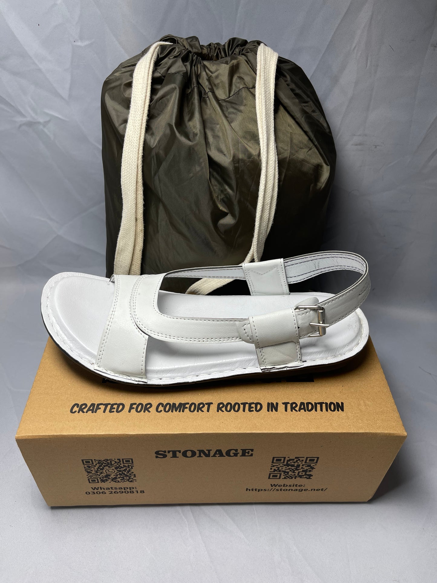2 In 1  Hajj & Umrah Combo, Drawstring Bag + Haj Umrah Premium Slippers .