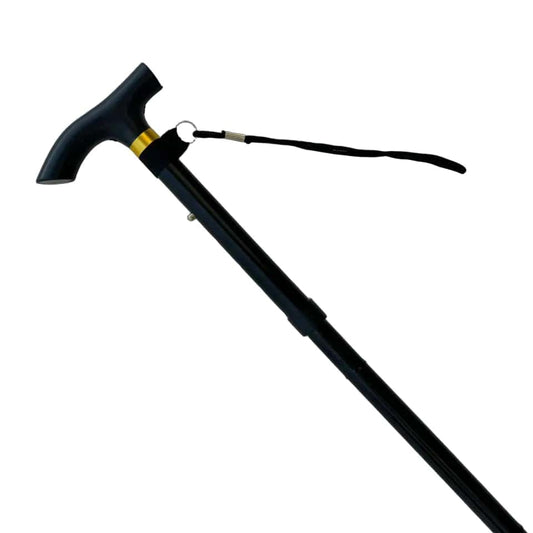 Aluminum Collapsible Walking Stick Black Color.