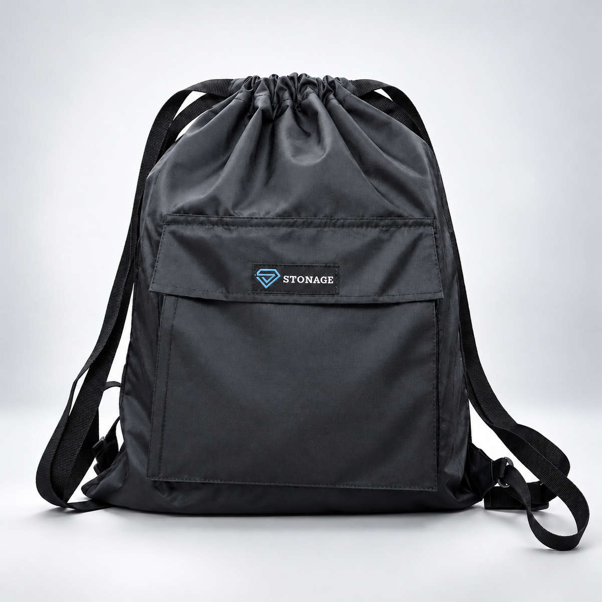 Premium Double-Lined Drawstring Bag – Adjustable, Water-Resistant, All-Purpose for Hajj Umrah, College, Gym & Daily Use , Black  Color.