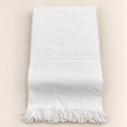 Premium⁺ , 100 % Pure Cotton, 60 double thread - Full Towel Double-Sided, Super Soft & Absorbent Ihram .