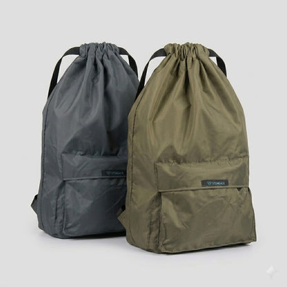 Pack of Two Drawstring Bags – , Waterproof, All-Purpose for Hajj Umrah College/Uni , Gym & Daily Use ( Olive Green + Grey)
