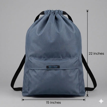 Single, Drawstring Bag – , Waterproof, All-Purpose for Hajj Umrah College/Uni , Gym & Daily Use ( Greyish)