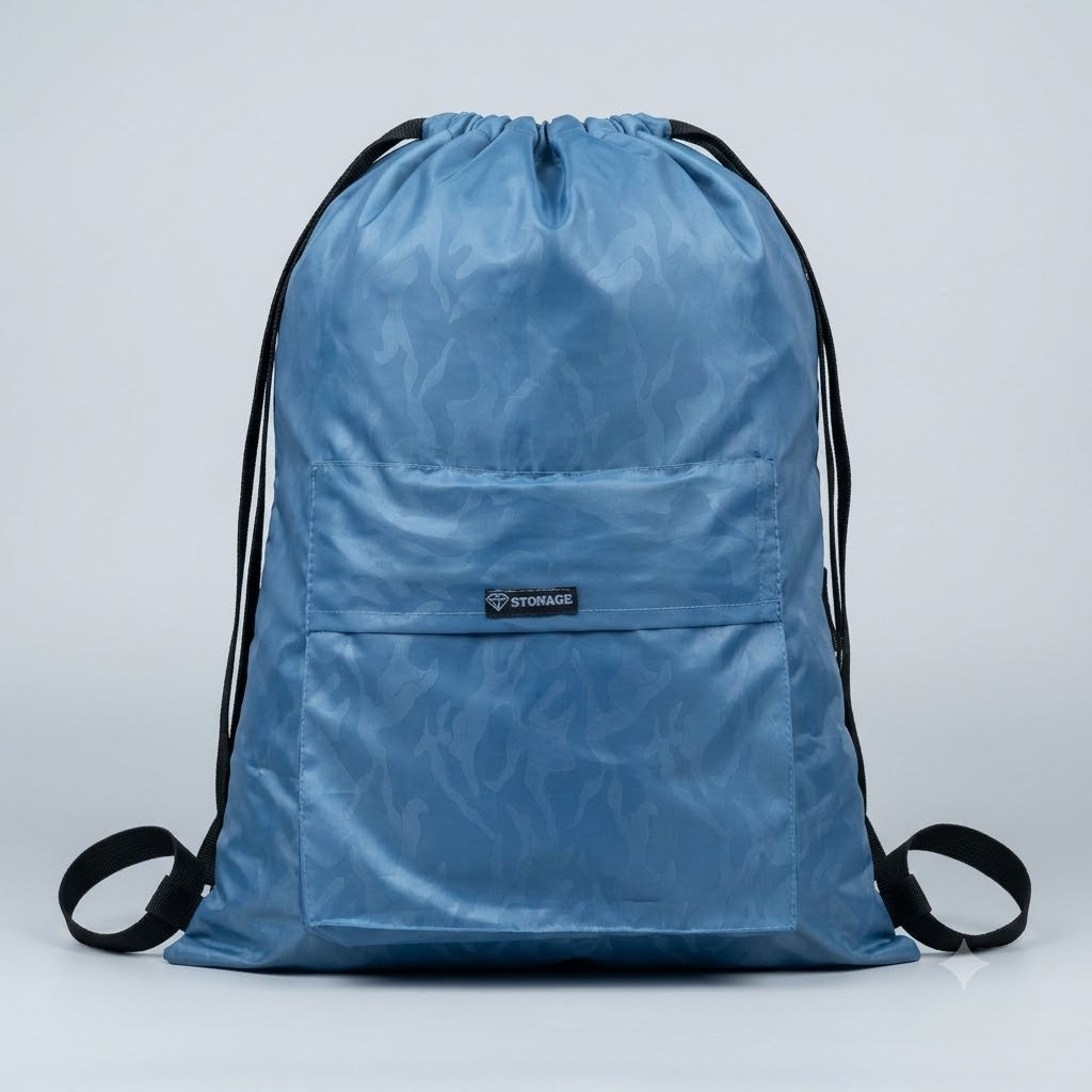 Drawstring Bag – , Waterproof, All-Purpose for Hajj Umrah College/Uni , Gym & Daily Use (Sky Blue )