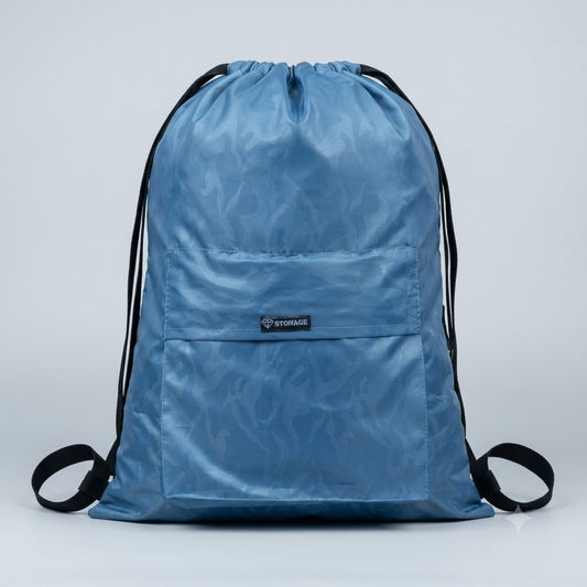 Drawstring Bag – , Waterproof, All-Purpose for Hajj Umrah College/Uni , Gym & Daily Use (Sky Blue )