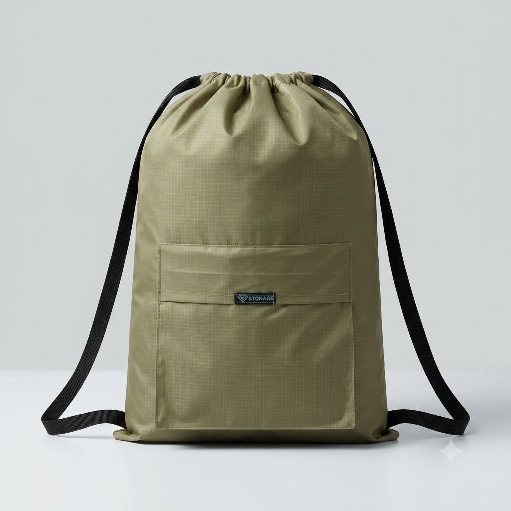 Drawstring Bag – , Waterproof, All-Purpose for Hajj Umrah College/Uni , Gym & Daily Use (Olive Green)