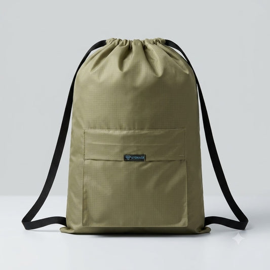 Drawstring Bag – , Waterproof, All-Purpose for Hajj Umrah College/Uni , Gym & Daily Use (Olive Green)