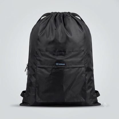 Single. Drawstring Bag – Waterproof, All-Purpose for Hajj Umrah College/Uni , Gym & Daily Use ( Black)