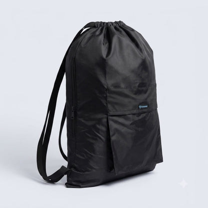 Single. Drawstring Bag – Waterproof, All-Purpose for Hajj Umrah College/Uni , Gym & Daily Use ( Black)
