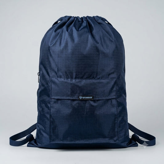 Drawstring Bag – , Waterproof, All-Purpose for Hajj Umrah College/Uni , Gym & Daily Use ( Blue))