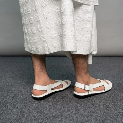 Hajj & Umrah Special Slippers, for Men  (Handmade, Anti slip, All Day Comfort) White Color