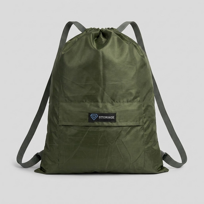 Single , Drawstring Bag – , Waterproof, All-Purpose for Hajj Umrah College/Uni , Gym & Daily Use (Olive Green)