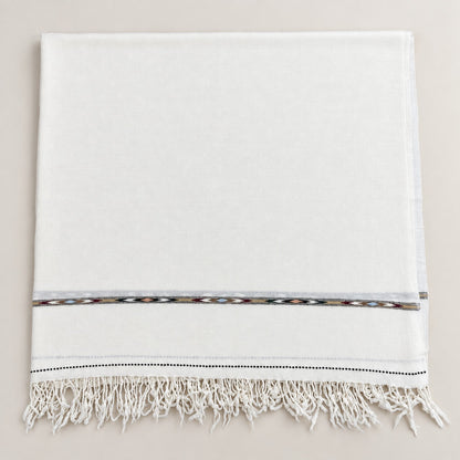 72 Count Premium  Swati  Wool Shawl Off-White Color, Original, Handmade.