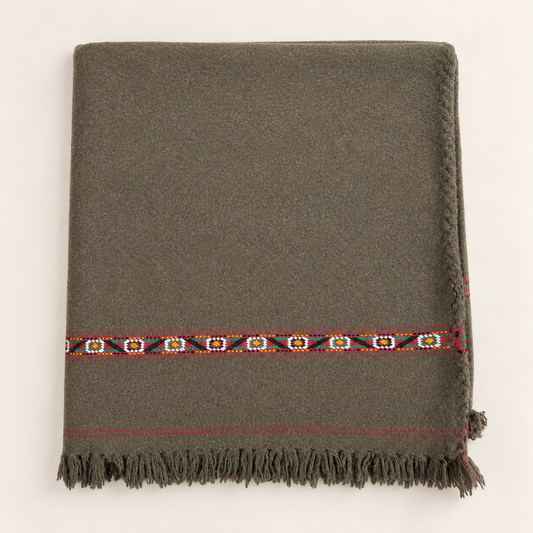 Herati - Handmade Wool Shawl,  Brown