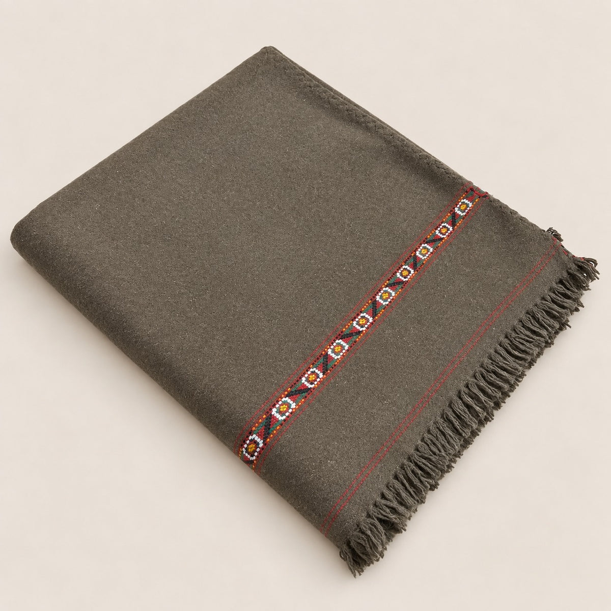 Herati - Handmade Wool Shawl,  Brown