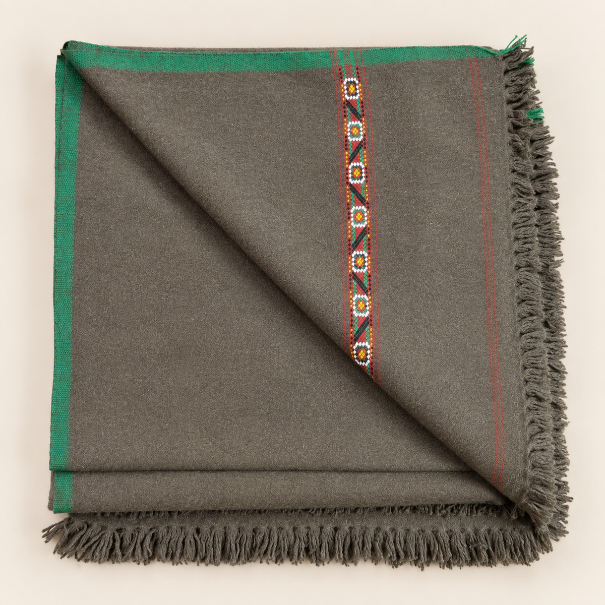 Herati - Handmade Wool Shawl,  Brown