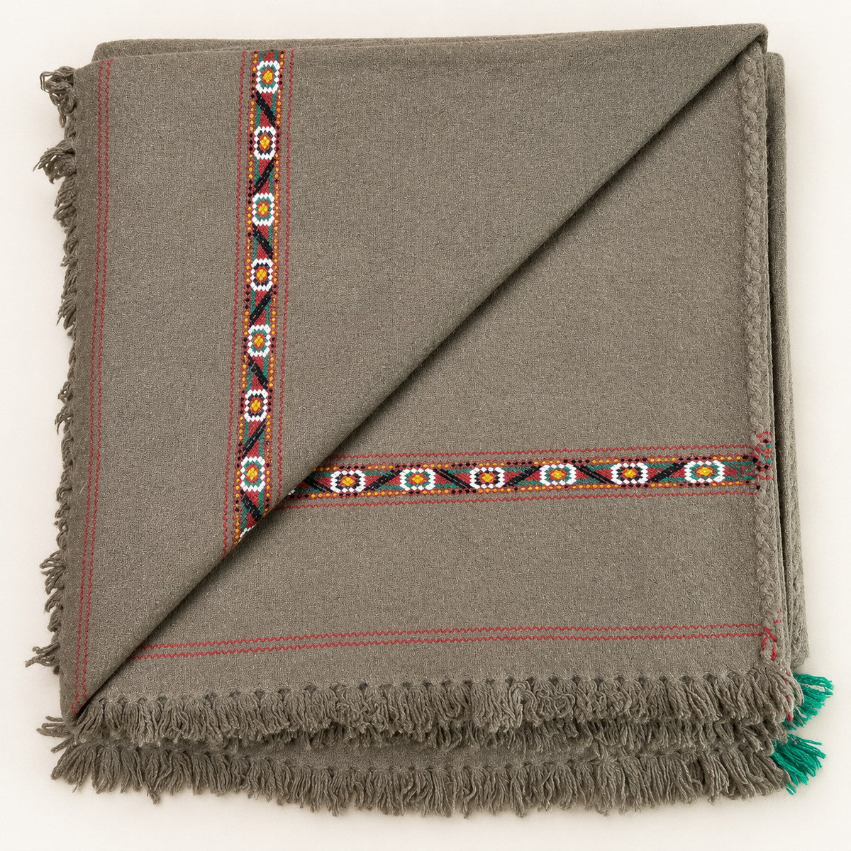 Herati - Handmade Wool Shawl,  Light Brown