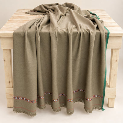 Herati - Handmade Wool Shawl,  Light Brown
