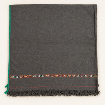 Herati - Handmade Wool Shawl,  Dark Brown