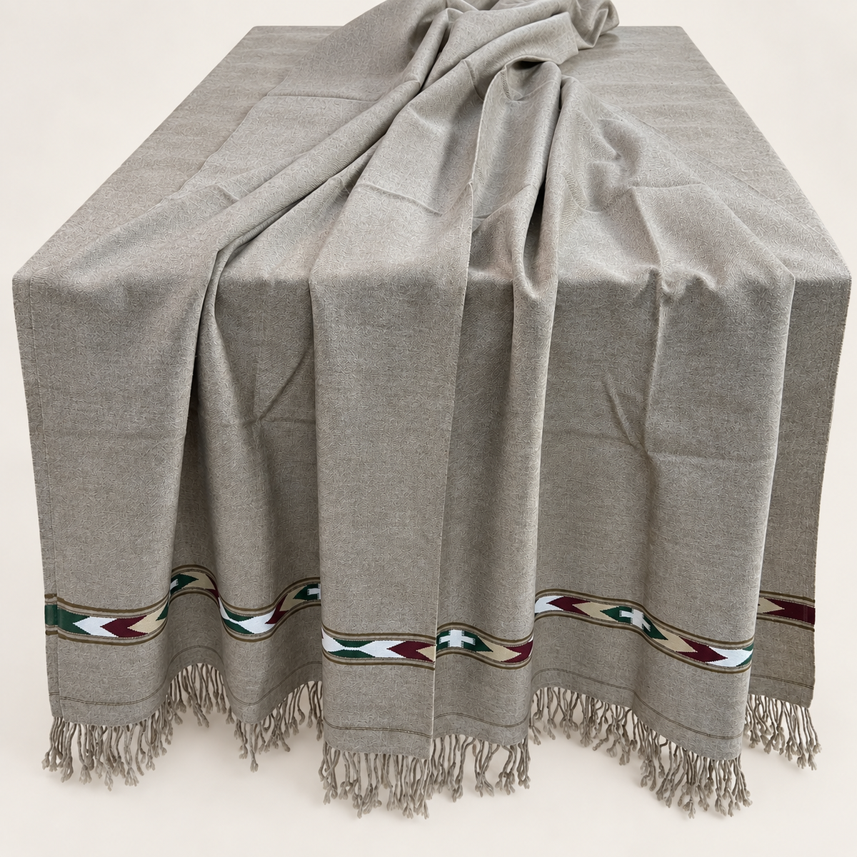 Stonage Sadabahar Swati Kaadi Shawl , Pure and Original Woolen Greyish Color