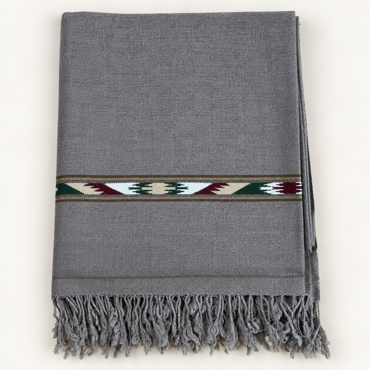 Stonage Sadabahar Swati Kaadi Shawl , Pure and Original Woolen,  Grey Color