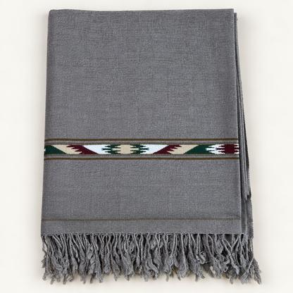 Stonage Sadabahar Swati Kaadi Shawl , Pure and Original Woolen,  Grey Color