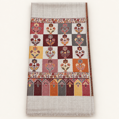 Zahra Multicolor Kani — Handmade Kashmiri Pure Wool Shawl (LKS-01)