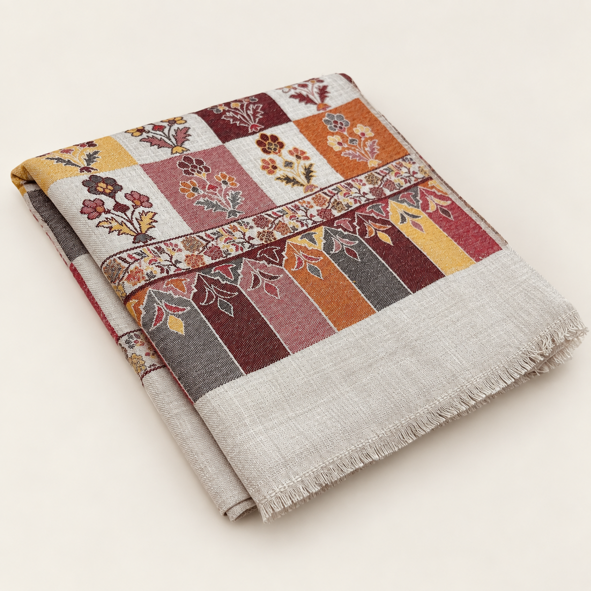 Zahra Multicolor Kani — Handmade Kashmiri Pure Wool Shawl (LKS-01)