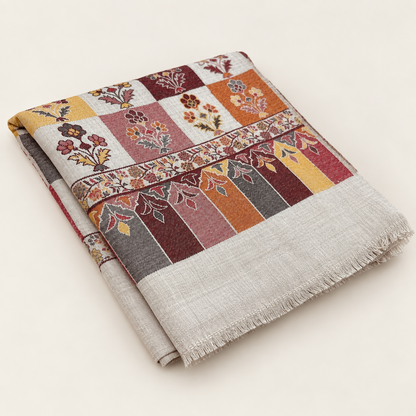 Zahra Multicolor Kani — Handmade Kashmiri Pure Wool Shawl (LKS-01)