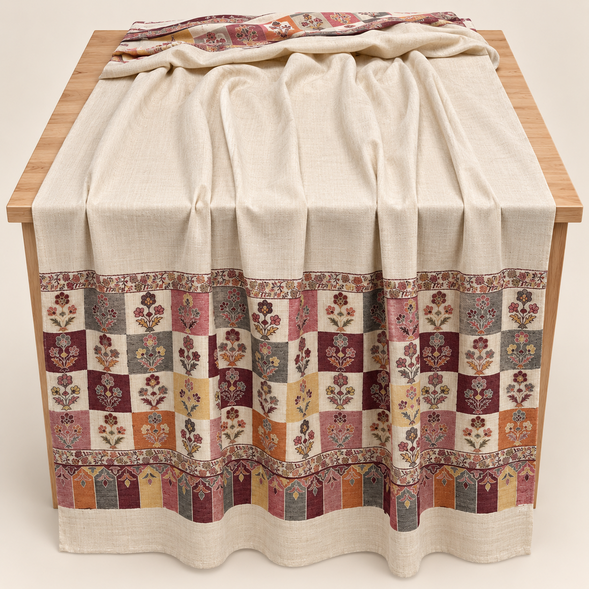 Zahra Multicolor Kani — Handmade Kashmiri Pure Wool Shawl (LKS-01)