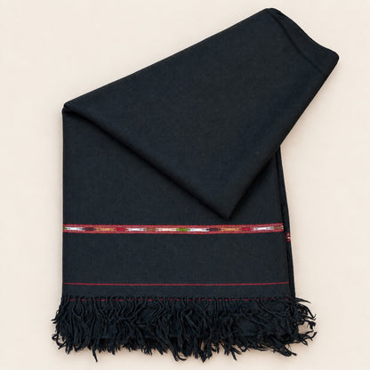 Orignal 64 Austrialn Pure Woolen Swati Shawl Black Color