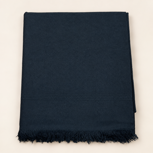 Orignal 64 Austrialn Pure Woolen Swati Shawl Black Color