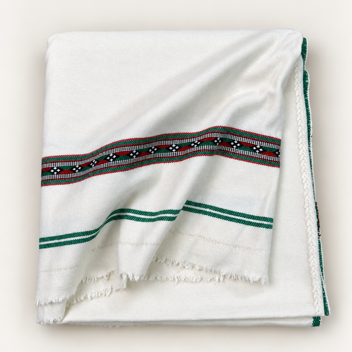 STONAGE Pasham-e-Herati — Kashmiri Pasham Shawl, Off-White Color