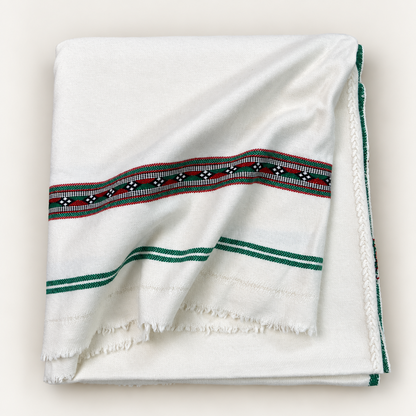 STONAGE Pasham-e-Herati — Kashmiri Pasham Shawl, Off-White Color