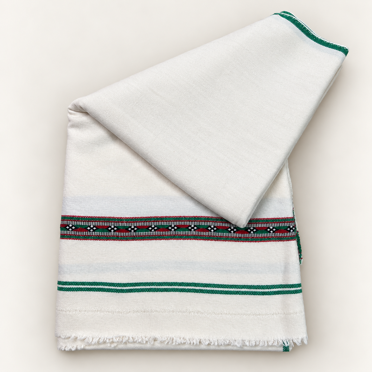 STONAGE Pasham-e-Herati — Kashmiri Pasham Shawl, Off-White Color