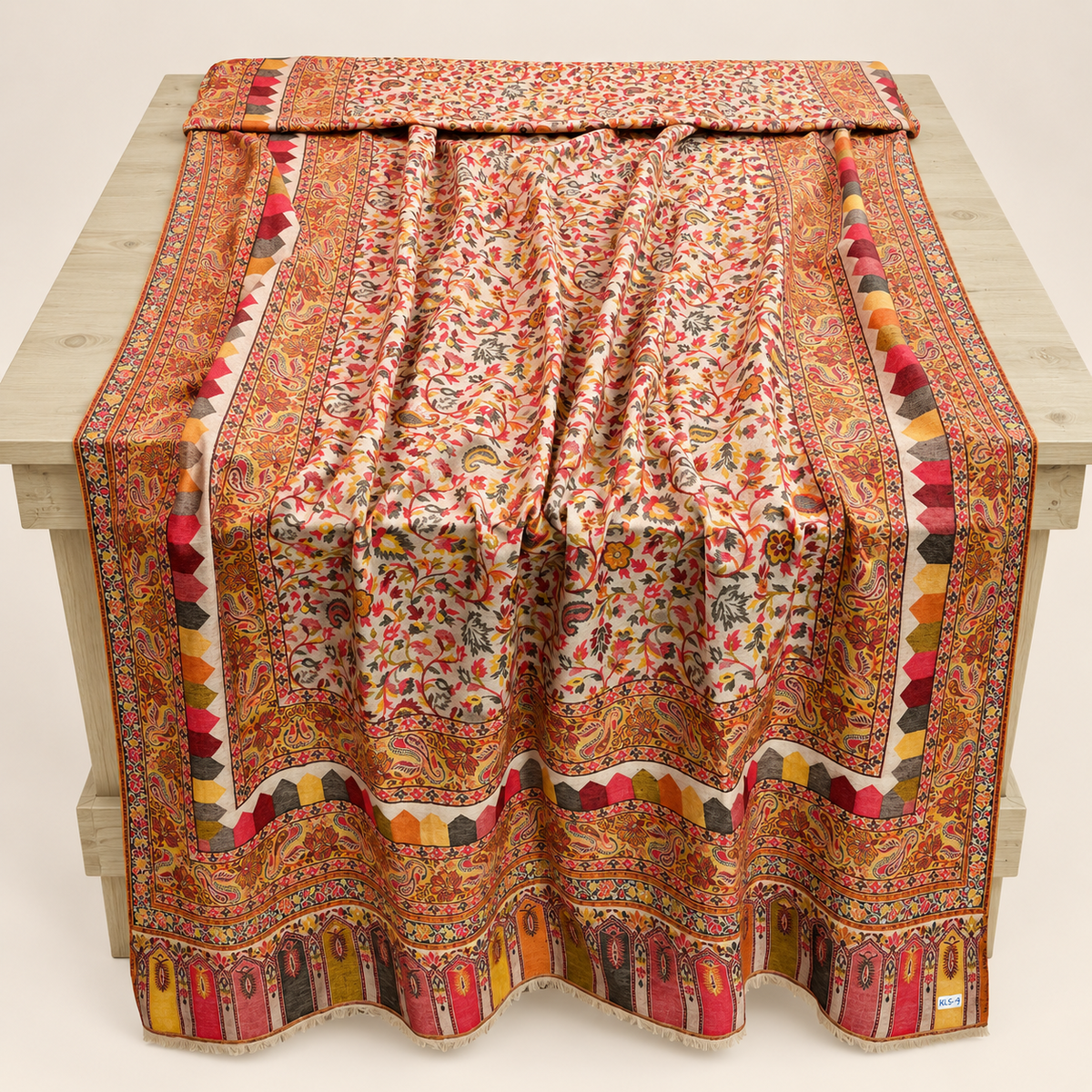 Anarkalim Full Jall  Kani — Handmade Kashmiri Pure Wool Shawl (LKS-05)