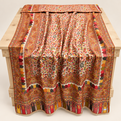Mehrunissa Full Jall  Kani — Handmade Kashmiri Pure Wool Shawl (LKS-04)