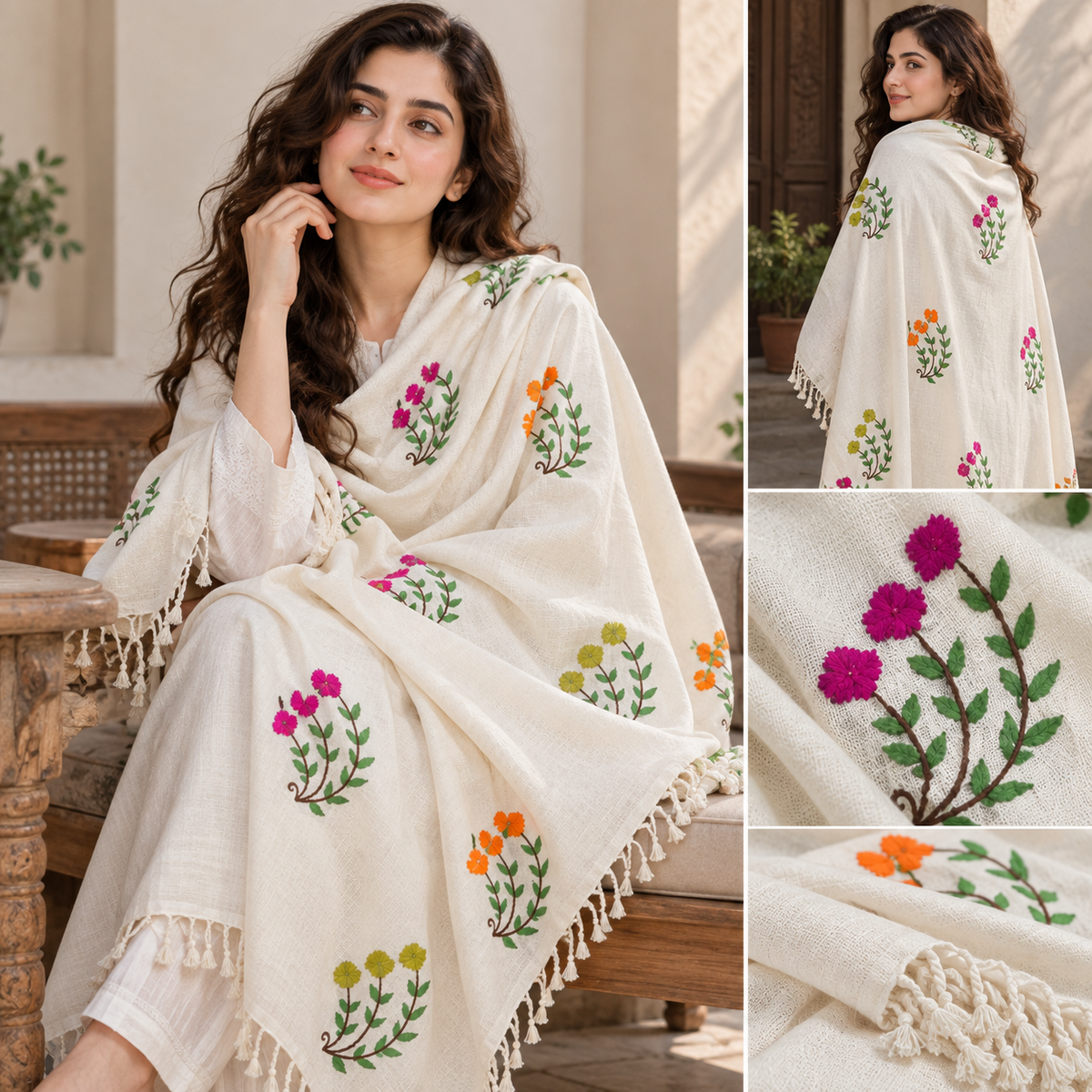 Ladies Swati Handmade Woolen Shawl , Article No LSS-015