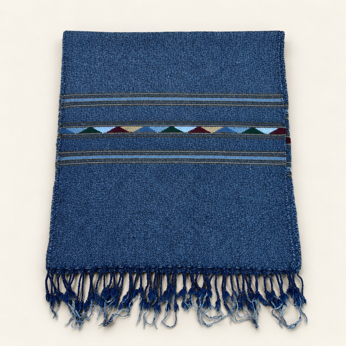 Handmade Soft , Wool  Mufflers- Blue