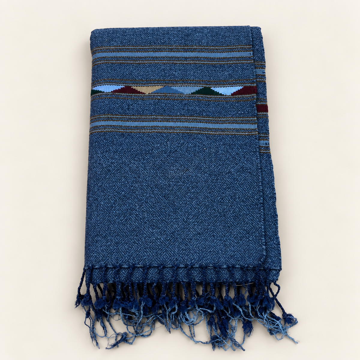 Handmade Soft , Wool  Mufflers- Blue