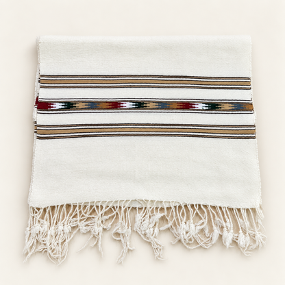 Angoora Wool Handmade  Soft  Mufflers- Off-white
