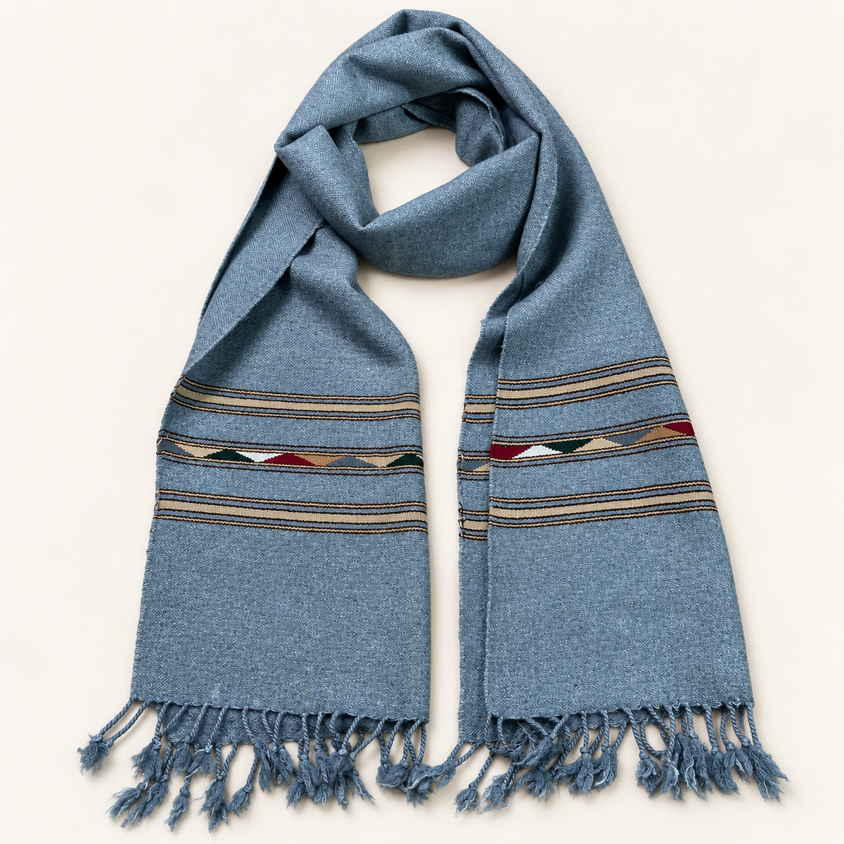 Handmade Soft , Wool  Mufflers- Grey