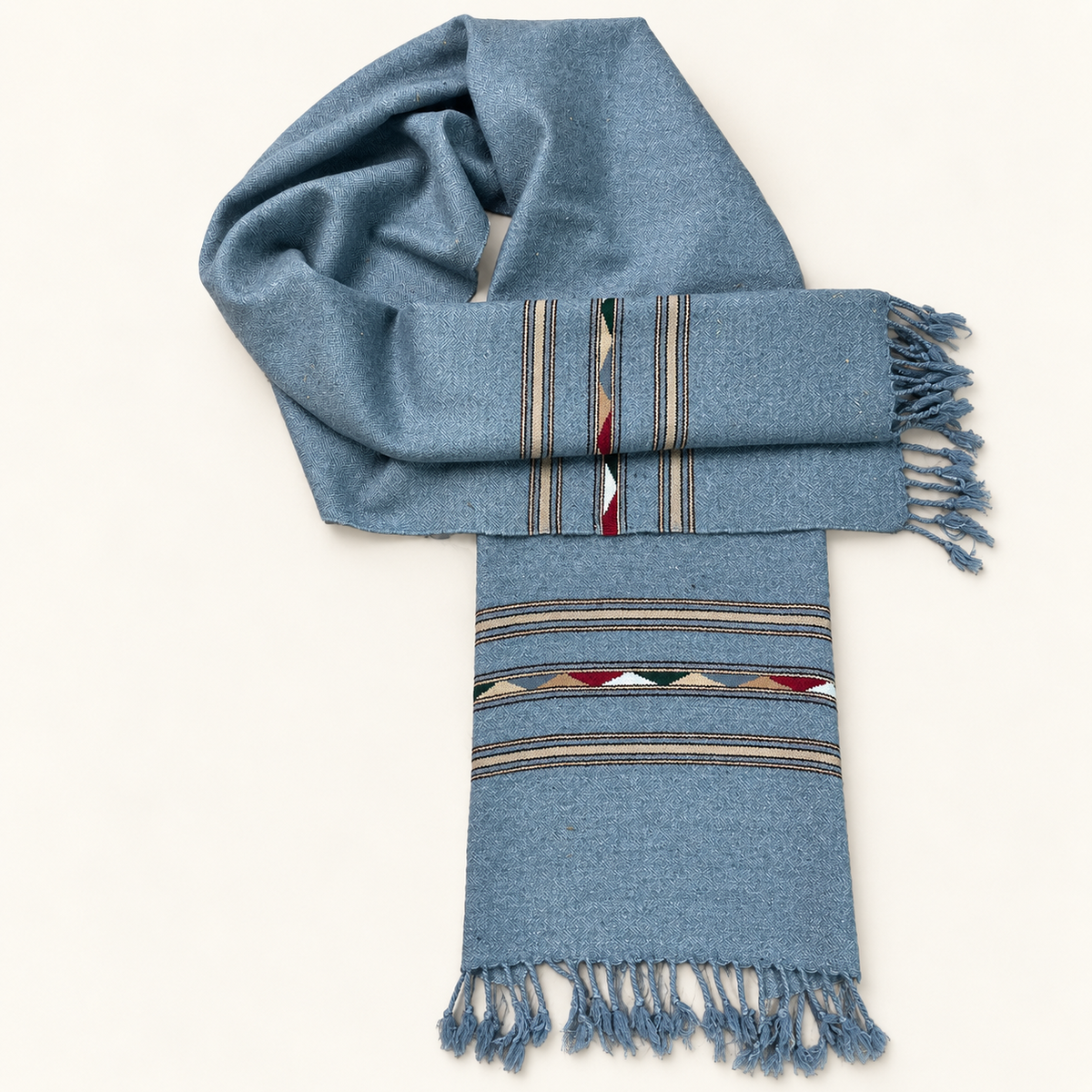 Handmade Soft , Wool  Mufflers- Grey