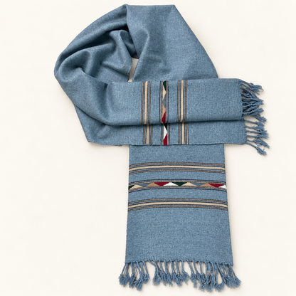 Handmade Soft , Wool  Mufflers- Grey