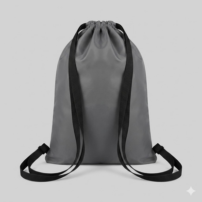 Drawstring Bag – , Waterproof, All-Purpose for Hajj Umrah College/Uni , Gym & Daily Use ( Light Grey)