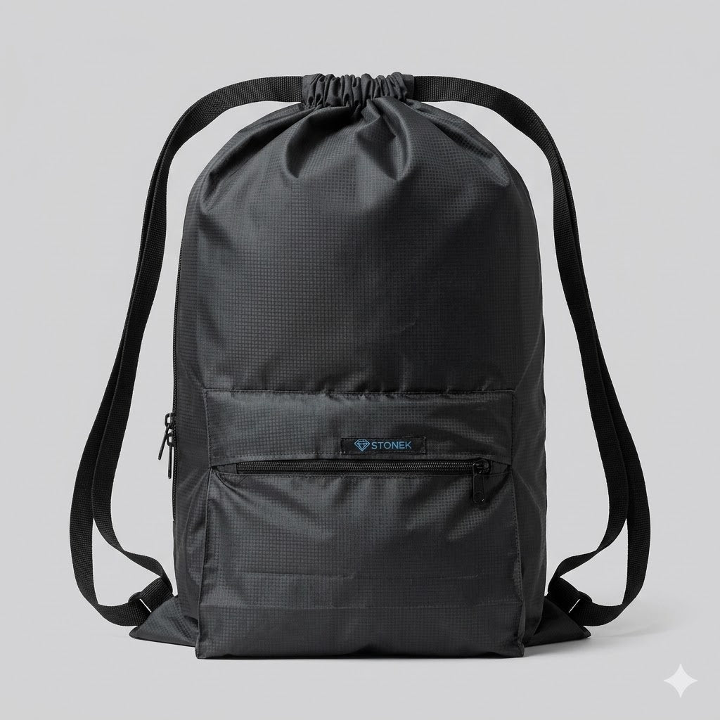 Drawstring Bag – Waterproof, All-Purpose for Hajj Umrah College/Uni , Gym & Daily Use ( Blackish)
